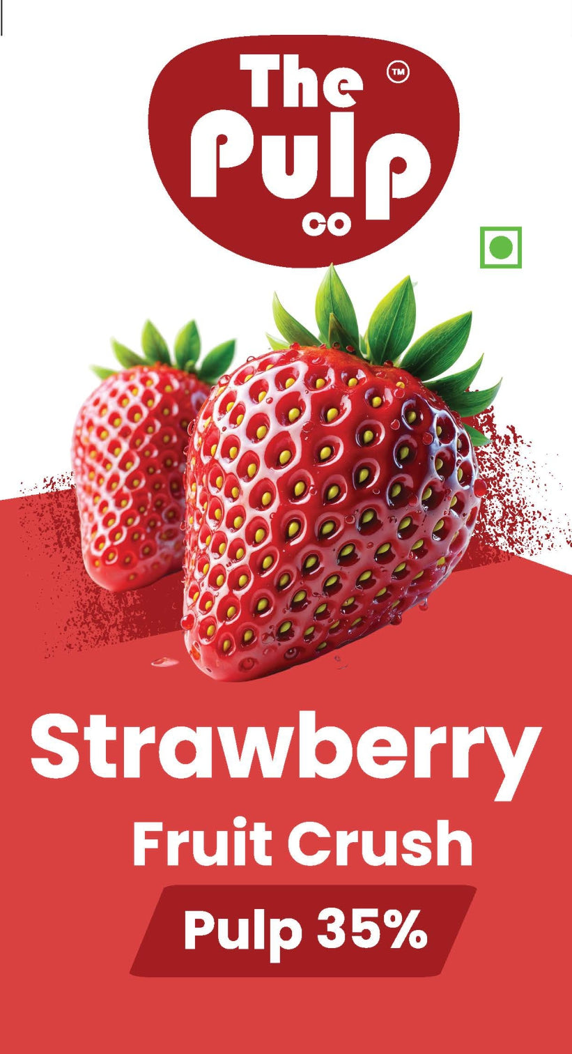 THE PULP CO Real Fruit Crush Combo - Ice Tea & Strawberry | 500ml | Deliciously Sweet & Juicy